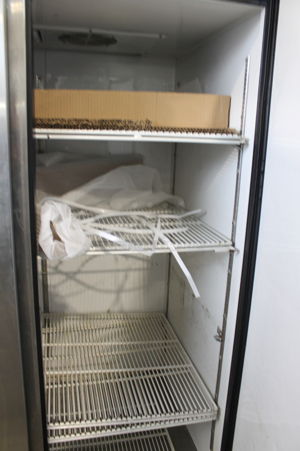 2015 True TG2R-2S Stainless Steel Commercial 2 Door Reach In Cooler w/ Poly Coated Racks on Commercial Casters. Tested and Working! - Image 5 of 7