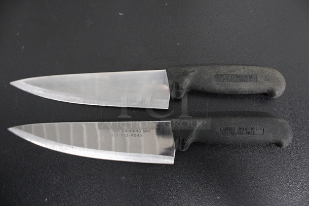 2 Sharpened Stainless Steel Chef Knives. Includes 12.5