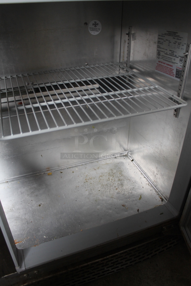 2018 Continental SW48-BS Stainless Steel Commercial 2 Door Work Top Cooler w/ Backsplash. 115 Volts, 1 Phase. Tested and Working! - Image 3 of 4