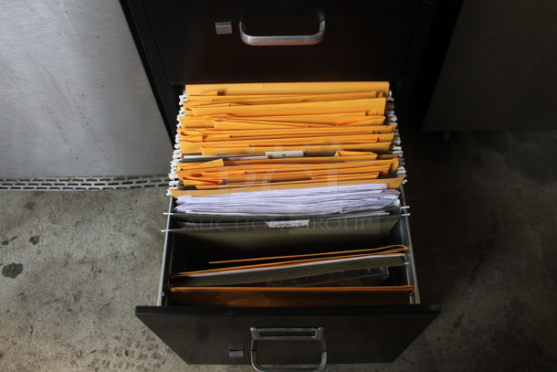 Metal Black 2 Drawer Filing Cabinet. - Image 3 of 3