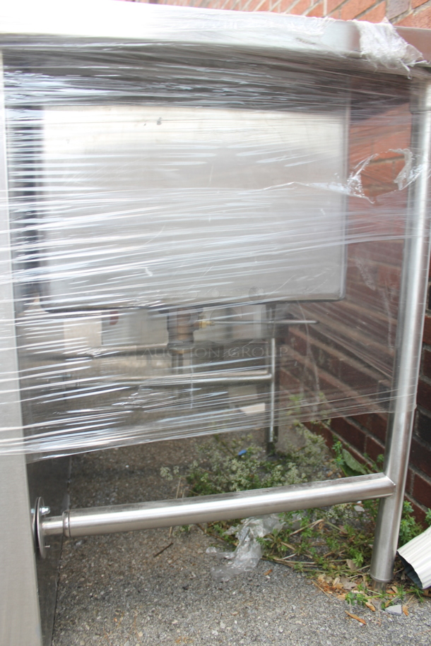 BRAND NEW! Stainless Steel Commercial Table w/ Sink Bay, Faucet, Handles and Under Shelf. - Image 6 of 8