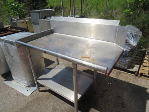 One Stainless Steel Clean Side Dishwasher Table With Under Shelf. 51X32X45 - Image 2 of 2