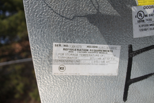 Norlake SELF CONTAINED 6'x6'x6' Walk In Cooler with Floor 208-230 Volt 1 Phase Pictures Show Unit In Place Before Removal. - Image 5 of 12