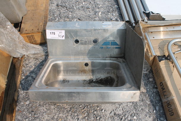 Advance Tabco 7-PS-50 Commercial Stainless Steel Hand Sink With Right Side Splash. 