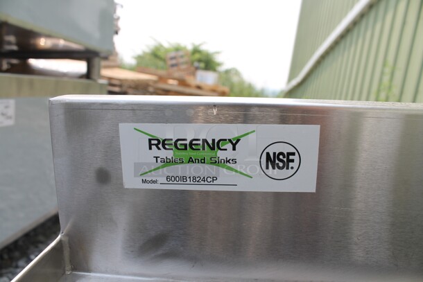 BRAND NEW SCRATCH AND DENT! Regency 600IB1824CP Commercial Stainless Steel Underbar Ice Bin With 7 Circuit Post-Mix Cold Plate, Bottle Holders And Legs. - Image 4 of 8