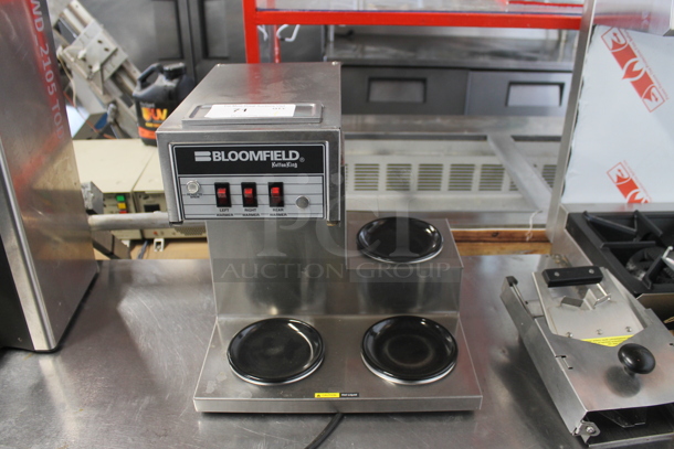 Koffee King Bloomfield Stainless Steel Commercial Countertop 3 Burner Coffee Machine. 