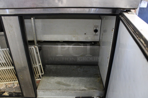 True Model TUC-72 Stainless Steel Commercial 3 Door Undercounter Cooler on Commercial Casters. 115 Volts, 1 Phase. 72x30x35. Tested and Working! - Image 2 of 6