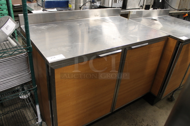 Duke RUF-48 M Stainless Steel Commercial 2 Door Work Top Cooler. 120 Volts, 1 Phase. Tested and Working!