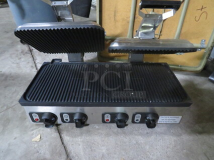 One NEW Dual Panini Grill.  28X18X13