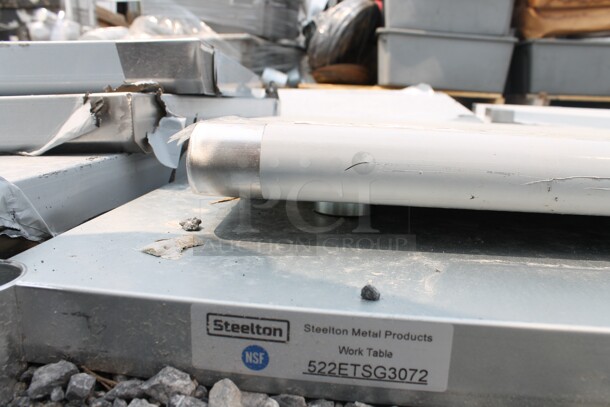 BRAND NEW SCRATCH AND DENT! Steelton 522ETSG3072 Commercial Stainless Steel Disassembled Work Table With Undershelf And Legs. - Image 5 of 5