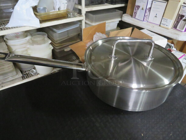 One NEW Vollrath 6 Quart Stainless Steel Saute Pan With Lid..  #47746, #47774 - Image 1 of 1