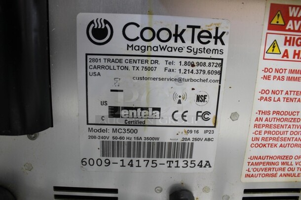 2016 CookTek MC3500 Stainless Steel Commercial Countertop Electric Powered Single Burner Induction Range. 120 Volts, 1 Phase. - Image 5 of 6
