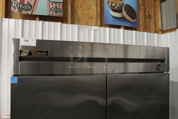 2011 True T-49F-HC Stainless Steel Commercial 2 Door Reach In Freezer w/ Poly Coated Racks on Commercial Casters. 115 Volts, 1 Phase. Tested and Working! - Image 2 of 8