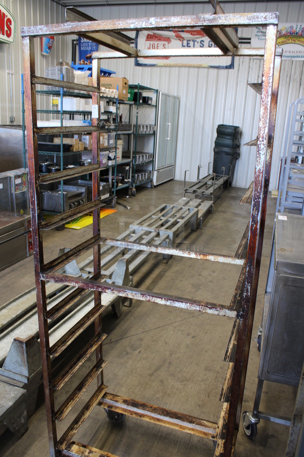 Metal Commercial Pan Transport Rack w/ Top Guide For Rack Oven on Commercial Casters. 28.5x18x70 - Image 3 of 4