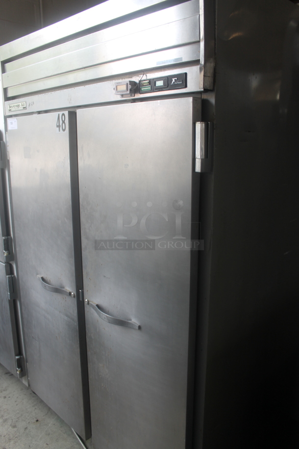 Beverage Air ER48-1AS Stainless Steel Commercial 2 Door Reach In Cooler on Commercial Casters. 115 Volts, 1 Phase. Cannot Test Due To Plug Style - Image 3 of 7