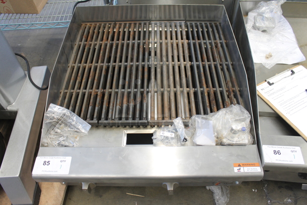 Cooking Performance Group CPG CB-24 Stainless Steel Commercial Countertop Natural Gas Powered Charbroiler Grill. 70,000 BTU. - Image 1 of 11
