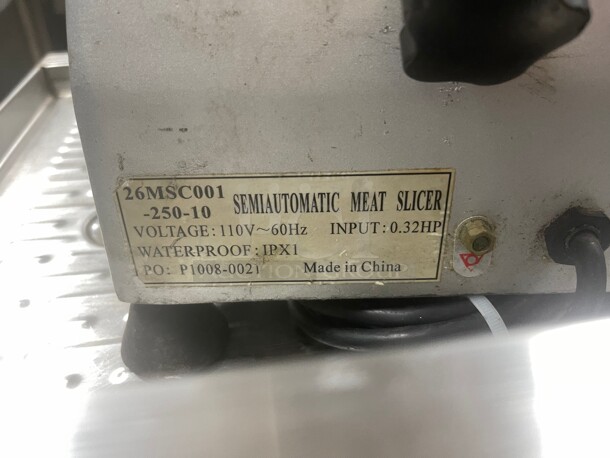 Working! 12 inch Commercial Meat Slicer With Knife Sharpener Stainless Steel Blade Deli Food Cheese Electric Slicer Veggies Cutter Restaurant Semiautomatic 115 Volt NSF Tested and Working! - Image 6 of 6