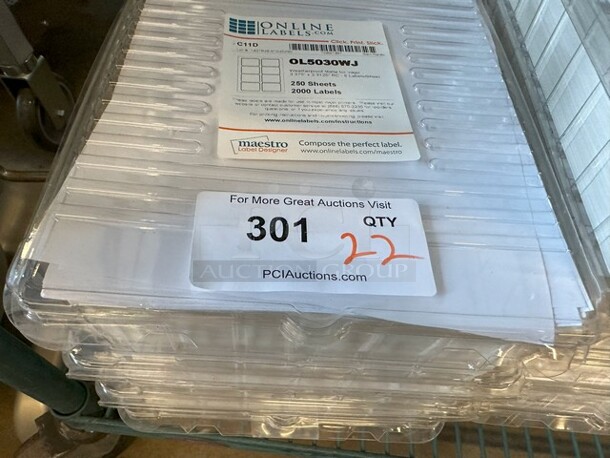 ALL ONE MONEY! Lot of 22 BRAND NEW! Containers of Labels. - Image 2 of 4
