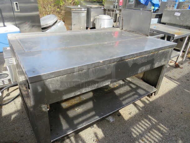 One Stainless Steel Table With SS Under Shelf, With Attached Hand Sink With Faucet. 73X37X44 - Image 1 of 2