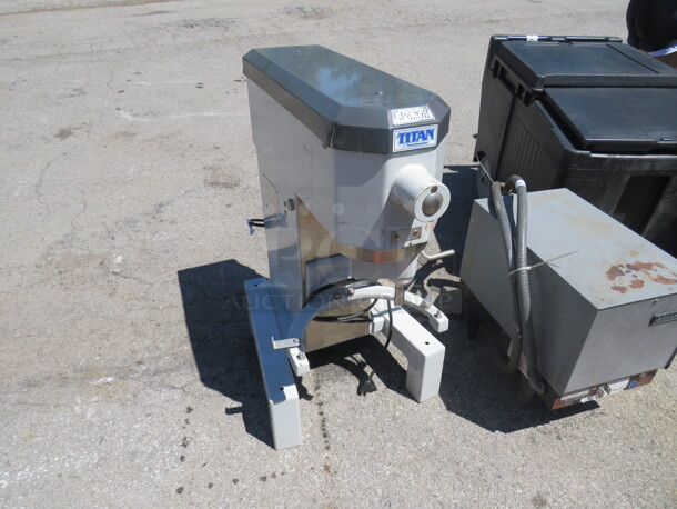 One Toastmaster Titan 20 Quart Stand Mixer. 120 Volt. Model# GP620B. 20X30X38. - Image 1 of 3