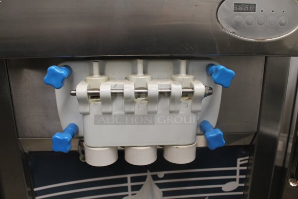 Sanjun Commercial Stainless Steel Electric Soft Serve Ice Cream Machine With 2 Hoppers  - Image 5 of 7