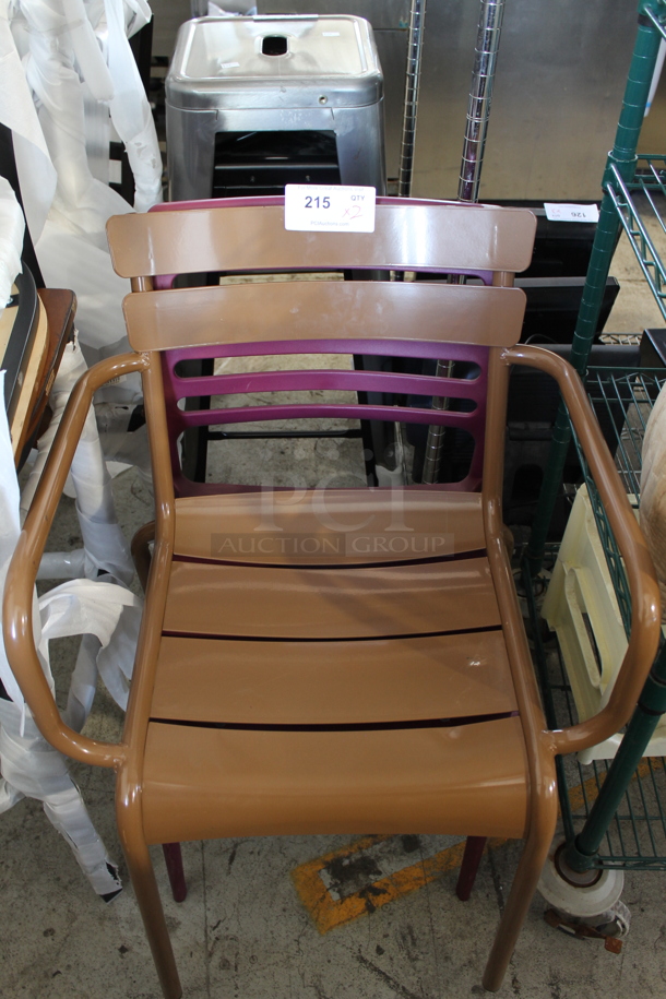 2 Various Chairs; Brown Metal and Purple/Maroon Poly. 2 Times Your Bid! - Image 3 of 3