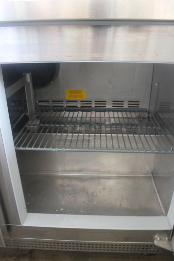 Asber AUTR 48 Stainless Steel Commercial 2 Door Undercounter Cooler on Commercial Casters. 115 Volts, 1 Phase. Tested and Powers On But Does Not Get Cold - Image 5 of 8