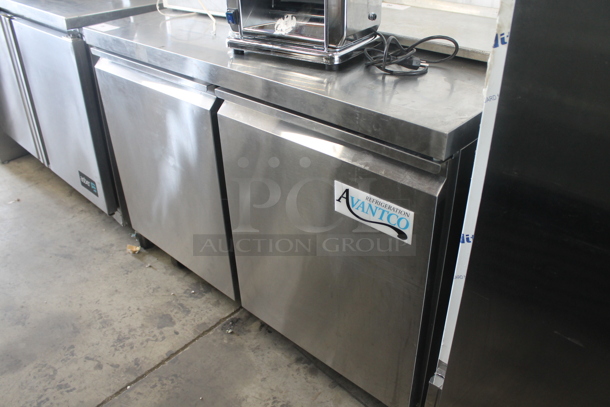 Avantco 178SSUC48RHC Stainless Steel Commercial 2 Door Undercounter Cooler on Commercial Casters. 115 Volts, 1 Phase. Tested and Working! - Image 2 of 8