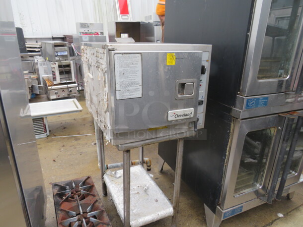 One Cleveland Range Steamer On Stand. Model# 22CET3.1. 208 Volt. 3 Phase. 21.5X36X53 - Image 1 of 2