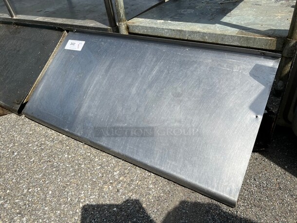 Stainless Steel Shelf w/ Wall Mount Brackets. 36x18x14
