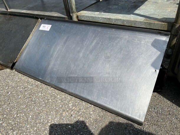 Stainless Steel Shelf w/ Wall Mount Brackets. 36x18x14 - Image 1 of 3