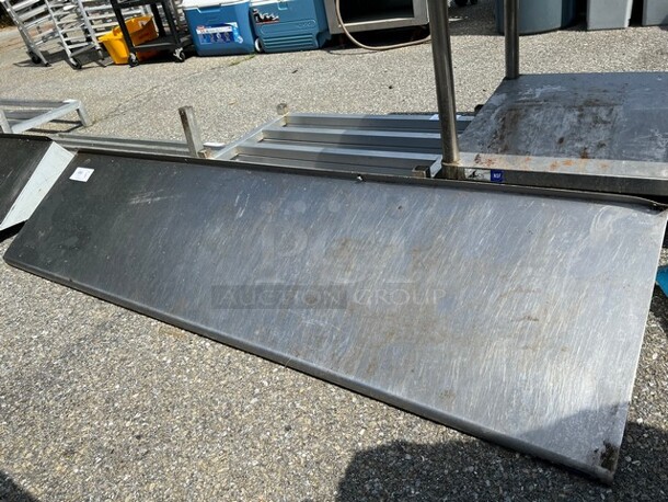 Stainless Steel Shelf w/ Wall Mount Brackets. 72x18x14 - Image 1 of 3