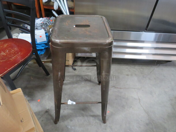 One Metal Bar Stool.