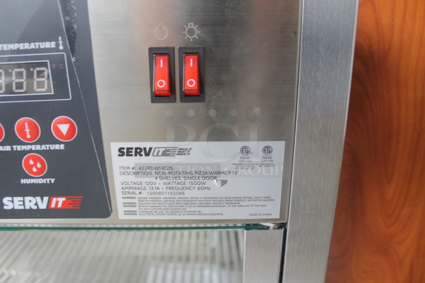 LIKE NEW! ServIt 423PDW18D1S Stainless Steel Commercial Countertop Full-Service Countertop Display Warmer with 4 Shelves. 120 Volt, 1 Phase. Unit Has Only Been Used a Few Times! Tested and Working! - Image 5 of 8