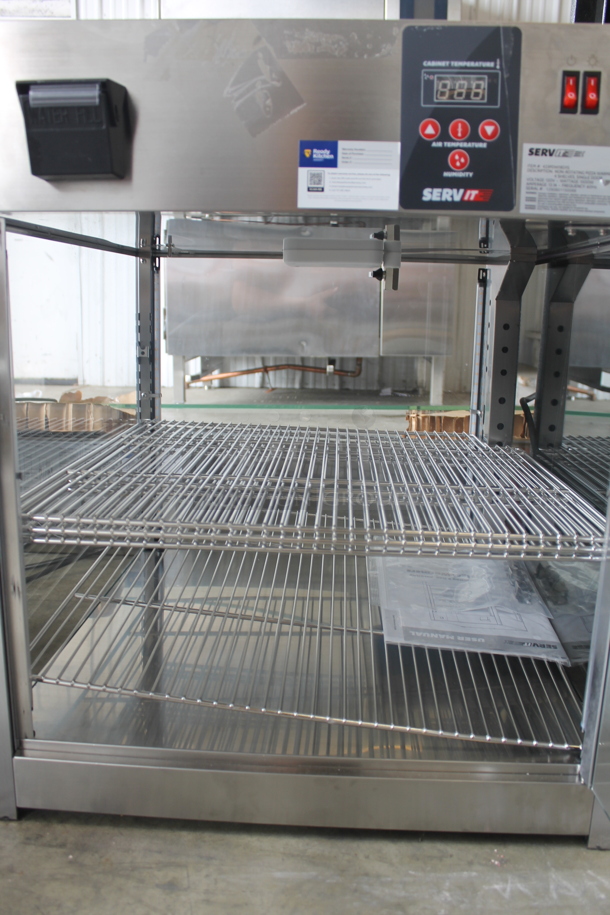 LIKE NEW! ServIt 423PDW18D1S Stainless Steel Commercial Countertop Full-Service Countertop Display Warmer with 4 Shelves. 120 Volt, 1 Phase. Unit Has Only Been Used a Few Times! Tested and Working! - Image 8 of 8