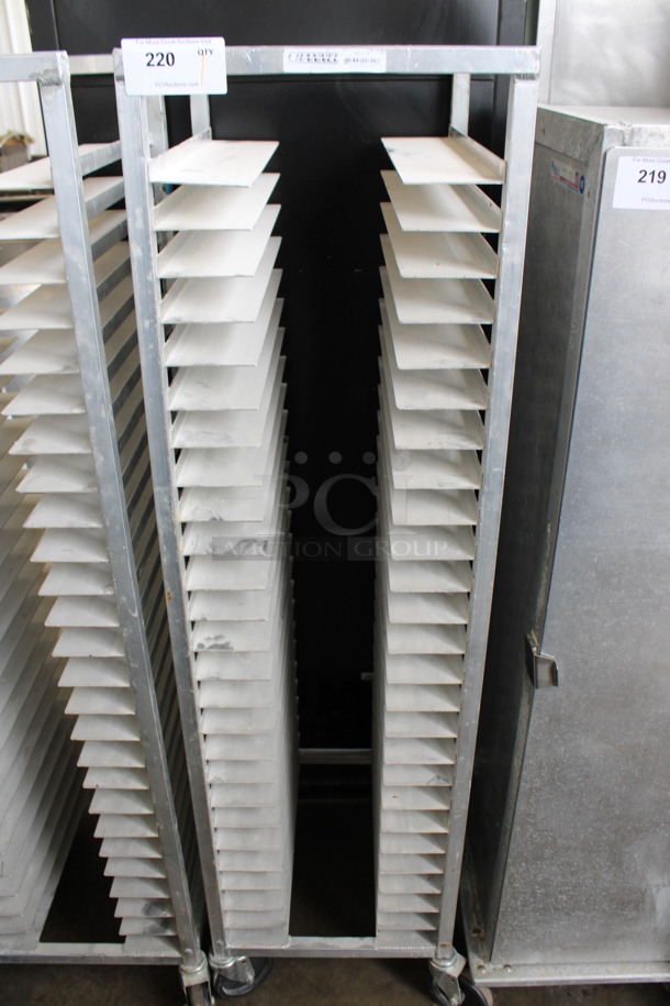 Metal Commercial Pan Transport Rack on Commercial Casters. 17x20x62

