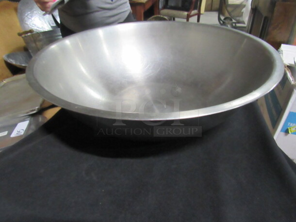 One 19 Inch Stainless Steel Mixing Bowl.
