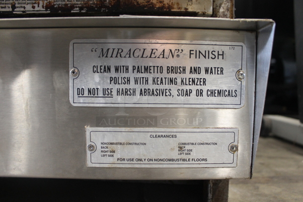 Keating Miraclean 483FLD Stainless Steel Commercial Natural Gas Powered Chrome Top Flat Top Griddle.  - Image 6 of 8