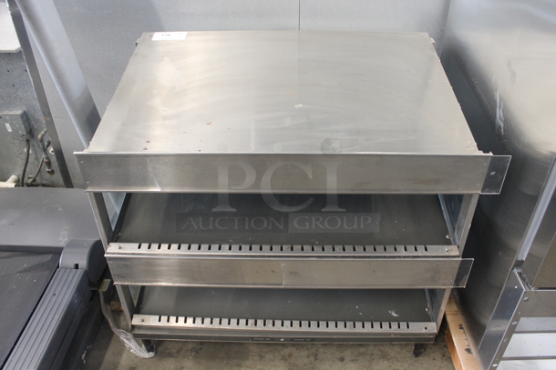 Stainless Steel Commercial Countertop 2 Tier Warming Display Case Merchandiser. 115 Volts, 1 Phase. Tested and Working! - Image 1 of 6