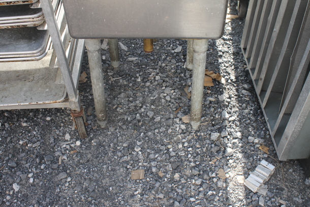 Stainless Steel Commercial Single Bay Sink w/ Faucet and Handles - Image 3 of 3