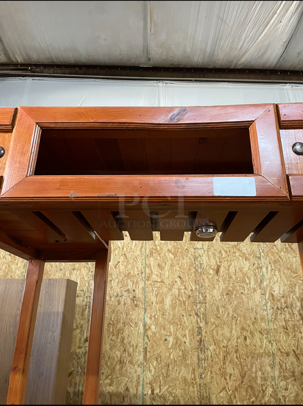 Wooden Mini Bar On Casters - Image 2 of 3