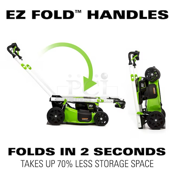 Greenworks Pro 60V 21" Cordless Self-Propelled Lawn Mower w/ 4-in-1 Mowing Capability & Dual-Port Automatic Battery Switchover. Includes Battery & Charger. 
 - Image 5 of 11