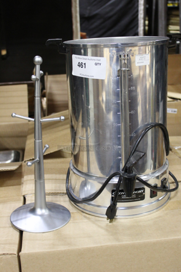 DOUBLE UP! NEW! 90 Cup Coffee Urn-Perculators. Missing the covers. 