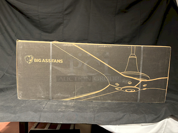 NEW! IN THE BOX!! Big Ass Fans 60" Haiku Indoor Ceiling Fan, Caramel Bamboo, Universal Mount: Black with Uplight LED and UV-C. Integrated UV-C technology kills 95% of airborne pathogens; Hand-balanced aircraft-grade aluminum airfoils; SenseMe™ technology, mobile app, and voice control integration; Premium remote included; Indoor use only - Image 2 of 3