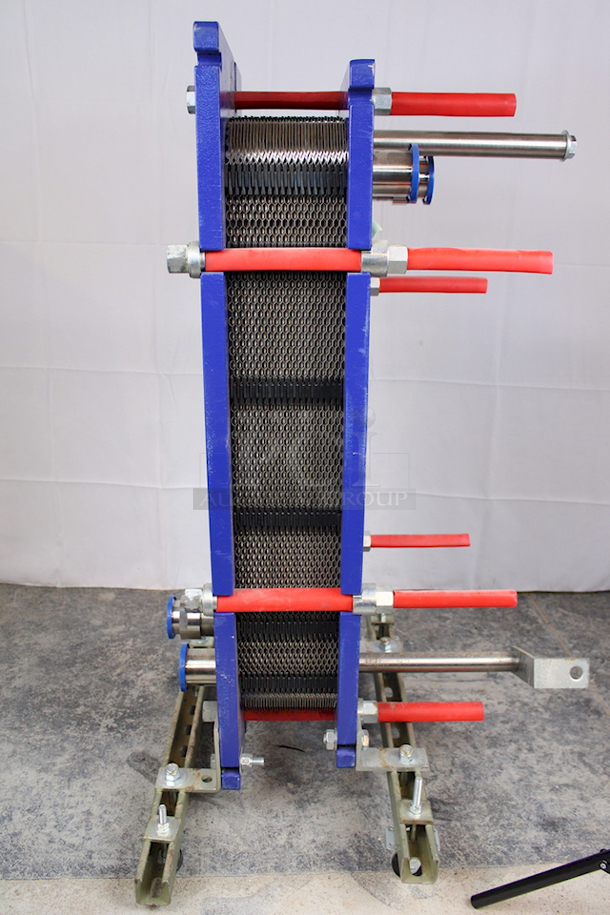 NEW/NEVER USED CPE 60H-37D 10 Barrel 37 Plate Heat Exchanger / Wort Cooler. Designed to Cool Wort From 200 F to 70 F Using City Water At Around 50 F. This Heat Exchanger Is Designed So The Discharged Water Is Hot Enough To Put Into Your Hot Liquor Tank for Your Next Brew. Designed To Cool A Batch In Approximately 30 Minutes. - Image 5 of 5