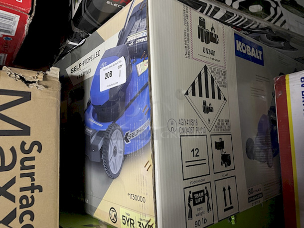 NEW/NEVER USED!!Kobalt Dual Port 80-volt 21-in Self-propelled Cordless Lawn Mower 6 Ah Kit Includes: Mower, Charger & 80volt 6 Ah Lithium Ion Battery.  - Image 10 of 10