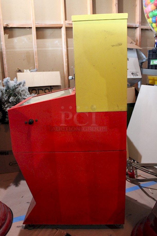 EXCITING! Impulse Industries Play More Win More Gumball Machine, High Quality Pinball Style Gumball Vending Machine. Accepts Quarters, .50¢ To Play. On Heavy Duty Commercial Casters, Holds Up To $400.00 In Quarters. Capable Of Vending Gumballs, Bouncy Balls, Or Jawbreakers. Currently Filled With Bouncy Balls. 54" H x 18" W x 24" D 
 - Image 10 of 10