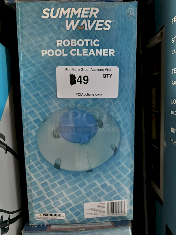 OUTSTANDING!! Summer Waves Robotic Pool Cleaner, Cordless & Rechargeable, 45 Minutes Approx. Battery Runtime. Cleans An Area Up To 500 Square Ft. Manufacturer Part Number P56000024
 - Image 2 of 3