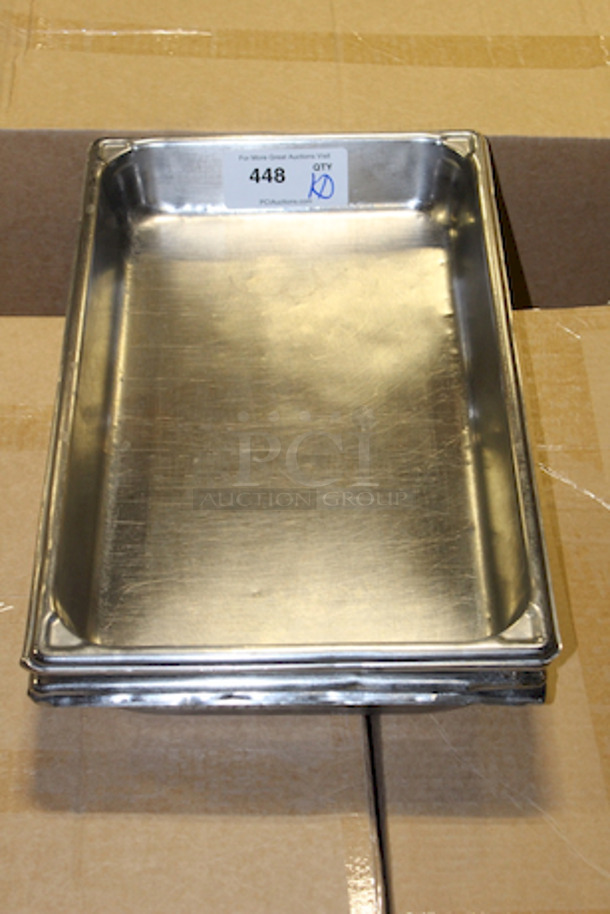 SWEET! 2-1/2" Deep Full Size Hotel Pans, Stainless Steel. 20-3/4x12-3/4x2-1/2 10x Your Bid - Image 2 of 4