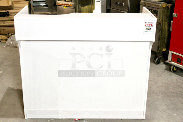 AWESOME! 48” Wooden Point of Service Station. White. 48x22-1/8x22 - Image 2 of 6